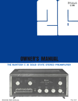 McIntosh C26 - Owners manual 